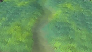 3D model Anime Grass with Wind Animation Model for Games and Renders Low-poly 3D model
