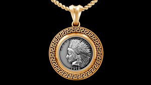 coin luxury jewelry pendant