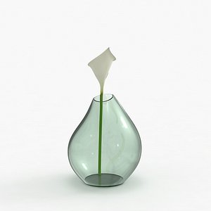 Modern vase 058 with flower
