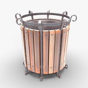 3D Park Garbage Bin model