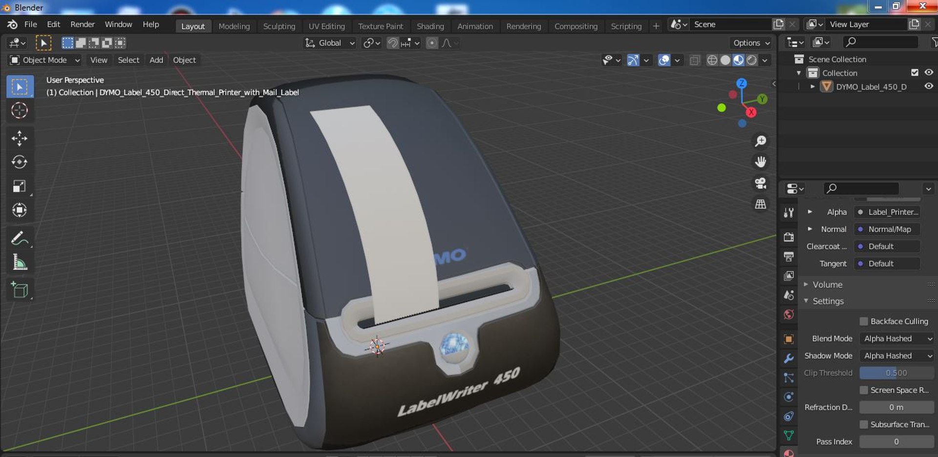 DYMO Label 450 Direct Thermal Printer with Mail Label 3D model https://p.turbosquid.com/ts-thumb/gF/HKrZ5e/4U/dymolabel450directthermalprinterwithmaillabelvray3dmodel030/jpg/1650245752/1920x1080/fit_q87/0070854bcff6198aca79f9b898e7068758318b22/dymolabel450directthermalprinterwithmaillabelvray3dmodel030.jpg