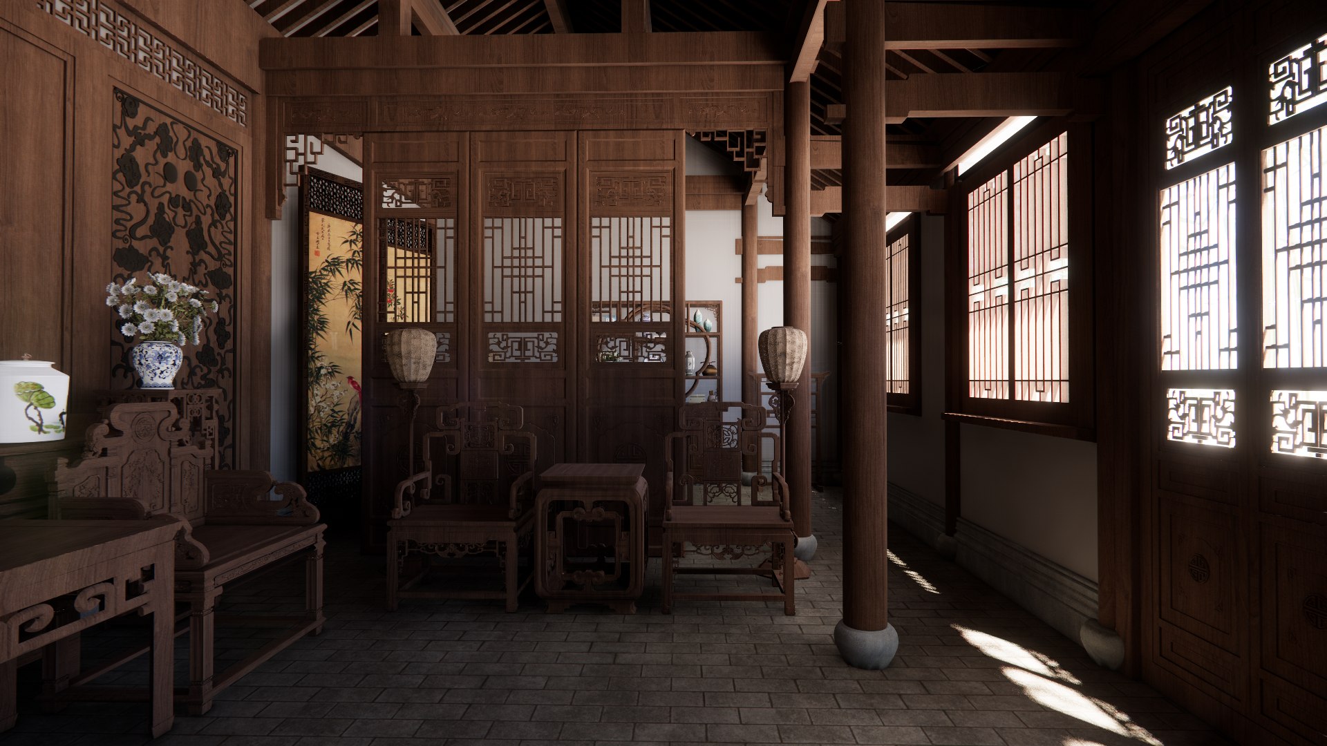 Ancient Chinese interior design-A1 3D model - TurboSquid 2138227