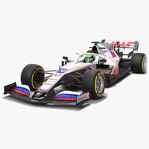 Haas F1 Team 2021 VF-21 Formula 1 Race Car