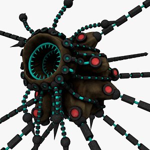 Cyberpunk Spider Monster 3D