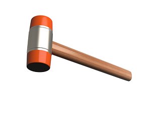 3D Soft Plastic Hammer Tool model