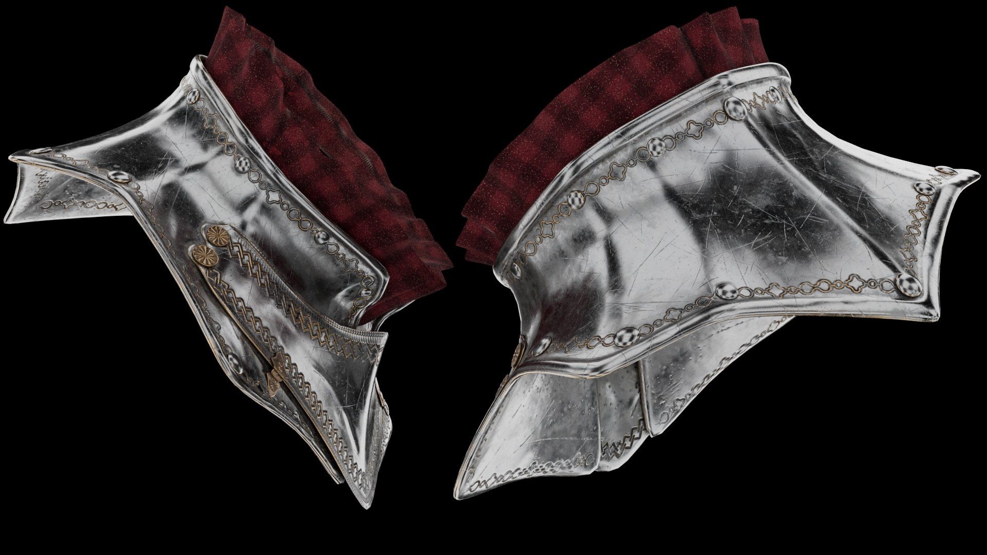 3D Female Knigt Neck Armor MidPoly - TurboSquid 2034173