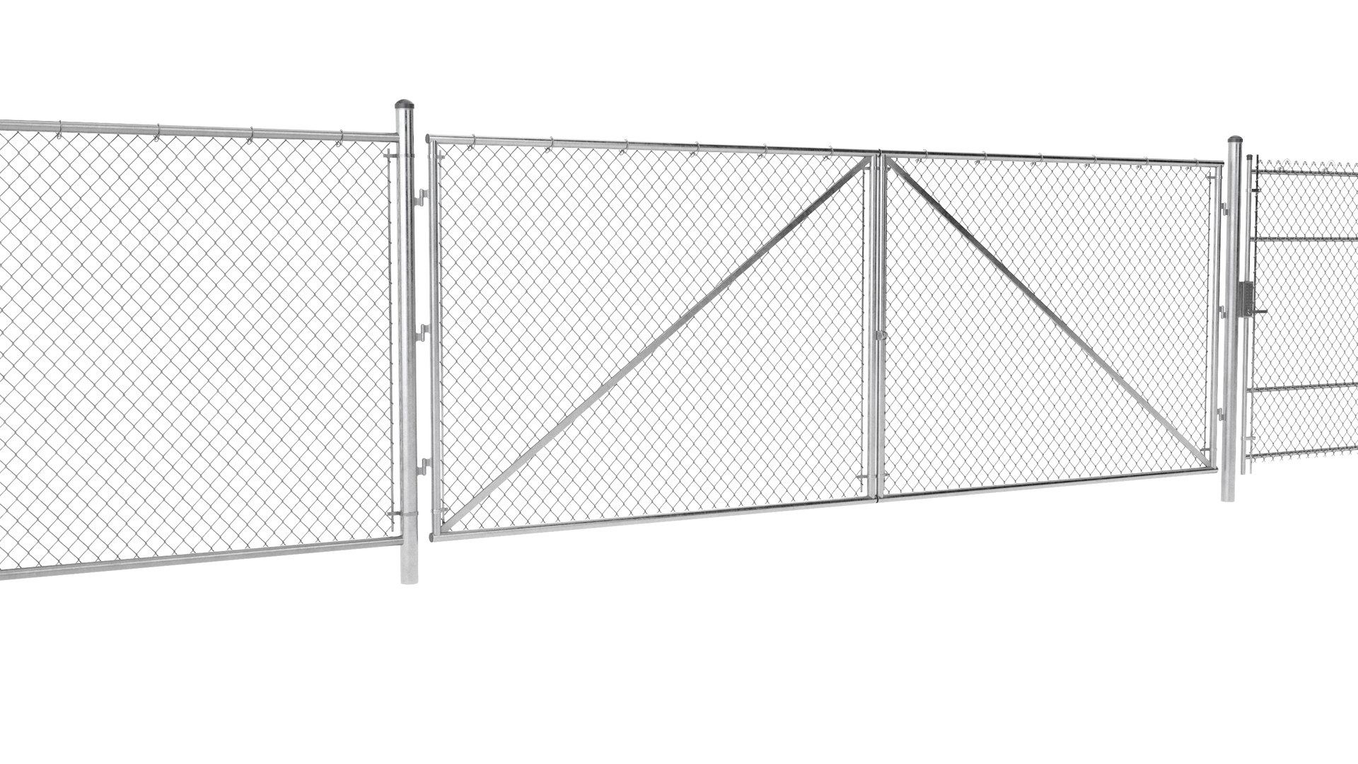 Chain Link Gate 3D Model - TurboSquid 2318212