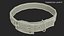 3D Pet Collar with Metal Buckle model