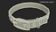 3D Pet Collar with Metal Buckle model
