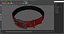 3D Pet Collar with Metal Buckle model