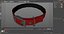 3D Pet Collar with Metal Buckle model