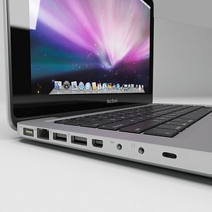 mac book 2009 laptop 3d model