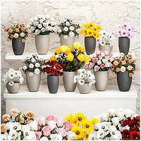 Collection bouquets vases flower shop peony roses store