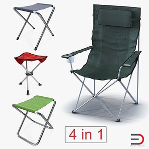 3D outdoor folding chairs