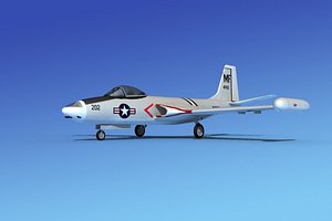 korean f2h banshee jet fighter 3d obj
