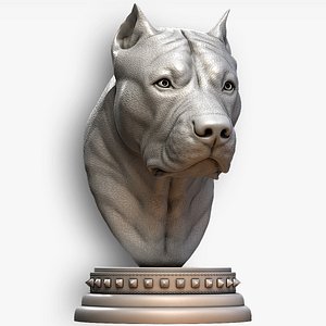 pitbull head for a 3d printer 3D model