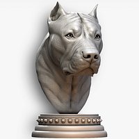 pitbull head for a 3d printer