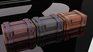 SciFi Container with three textures