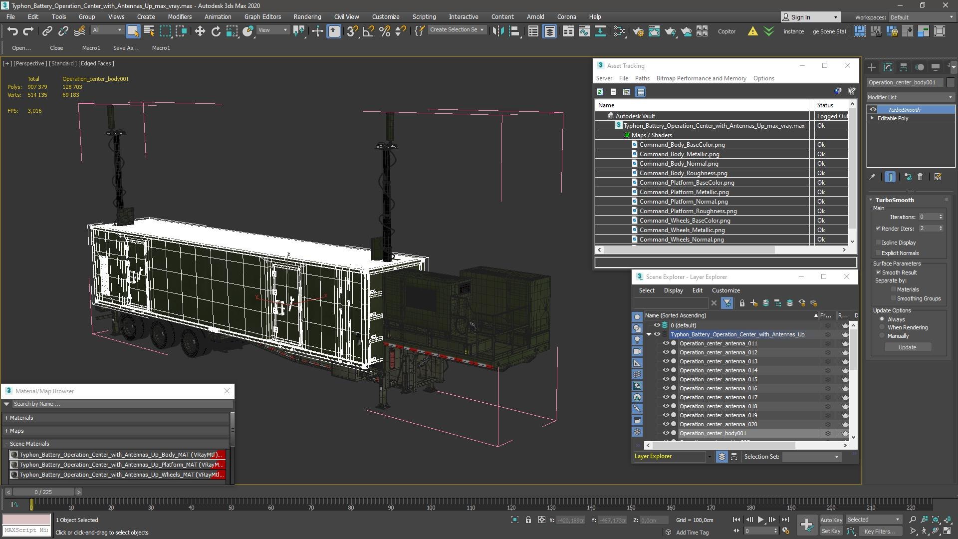 Typhon Battery Operation Center With Antennas Up 3D Model - TurboSquid ...