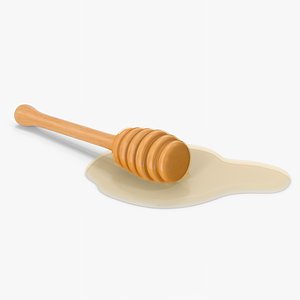 3D Wooden Honey Dipper model