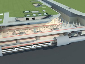 Section of Subway Station 1 3D