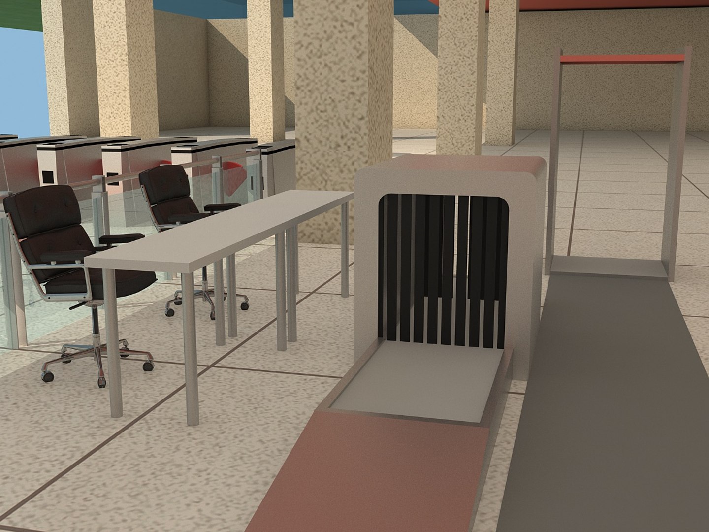 Section of Subway Station 1 3D - TurboSquid 2032140