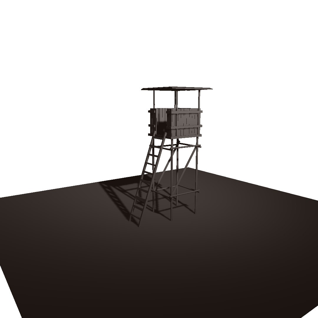 Outpost Wooden 3D Model - TurboSquid 1167606