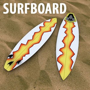 surf surfboard 3d model