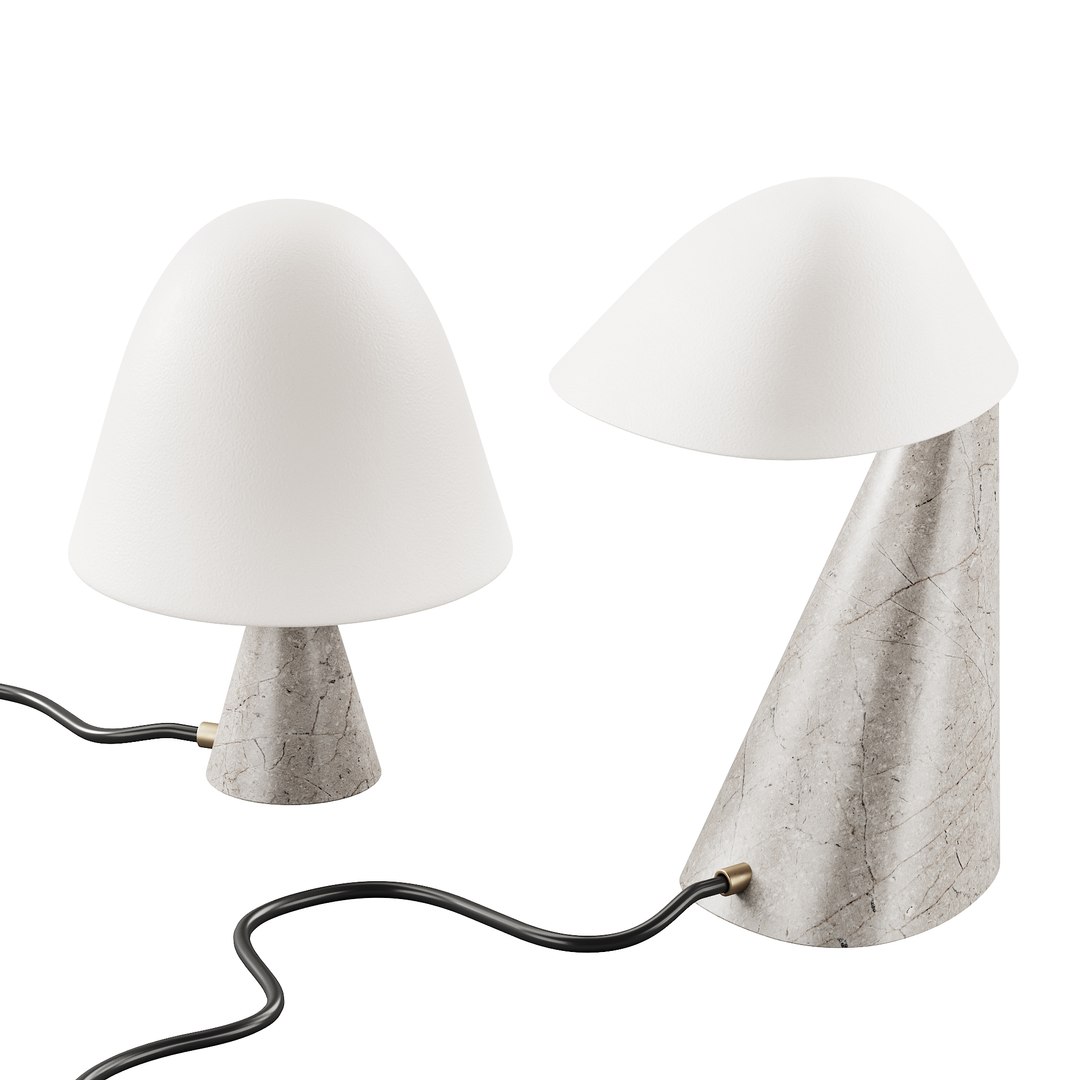 3D 385 Fredericia Fellow and Meadow table lamps model TurboSquid 2136421