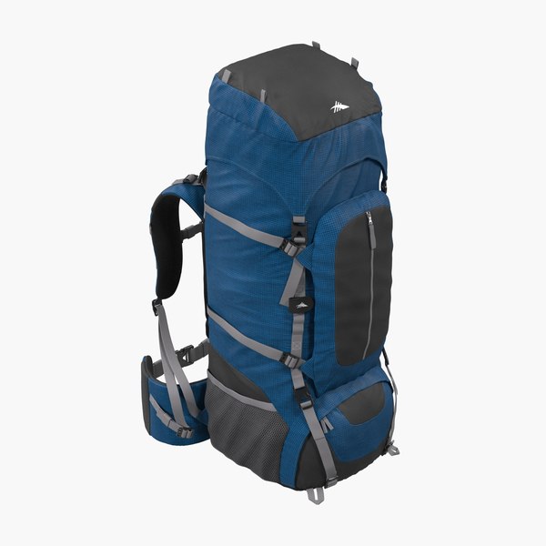 large camping backpack 3d model