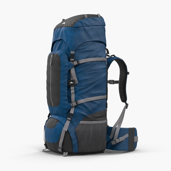 large camping backpack 3d model