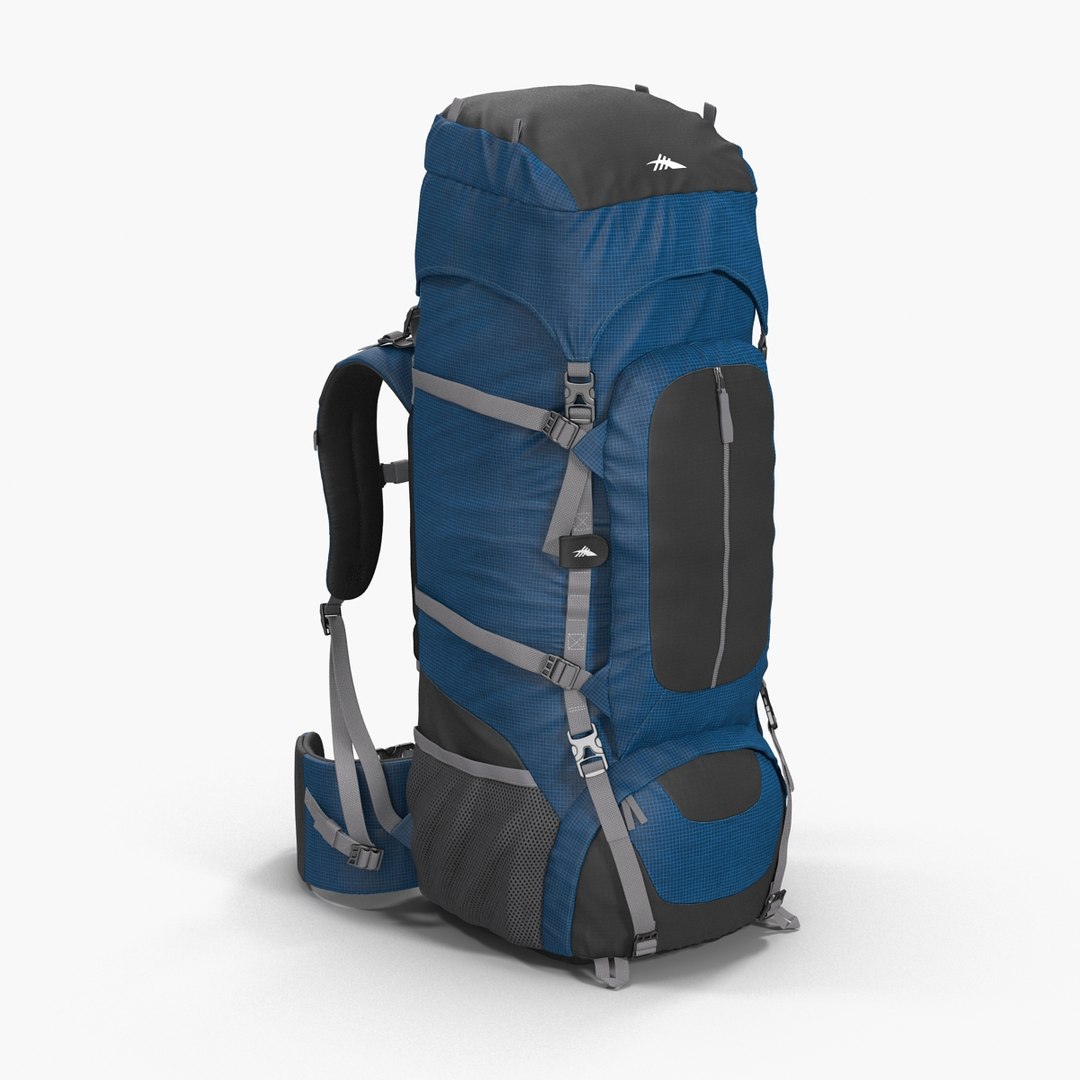 large camping backpack 3d model