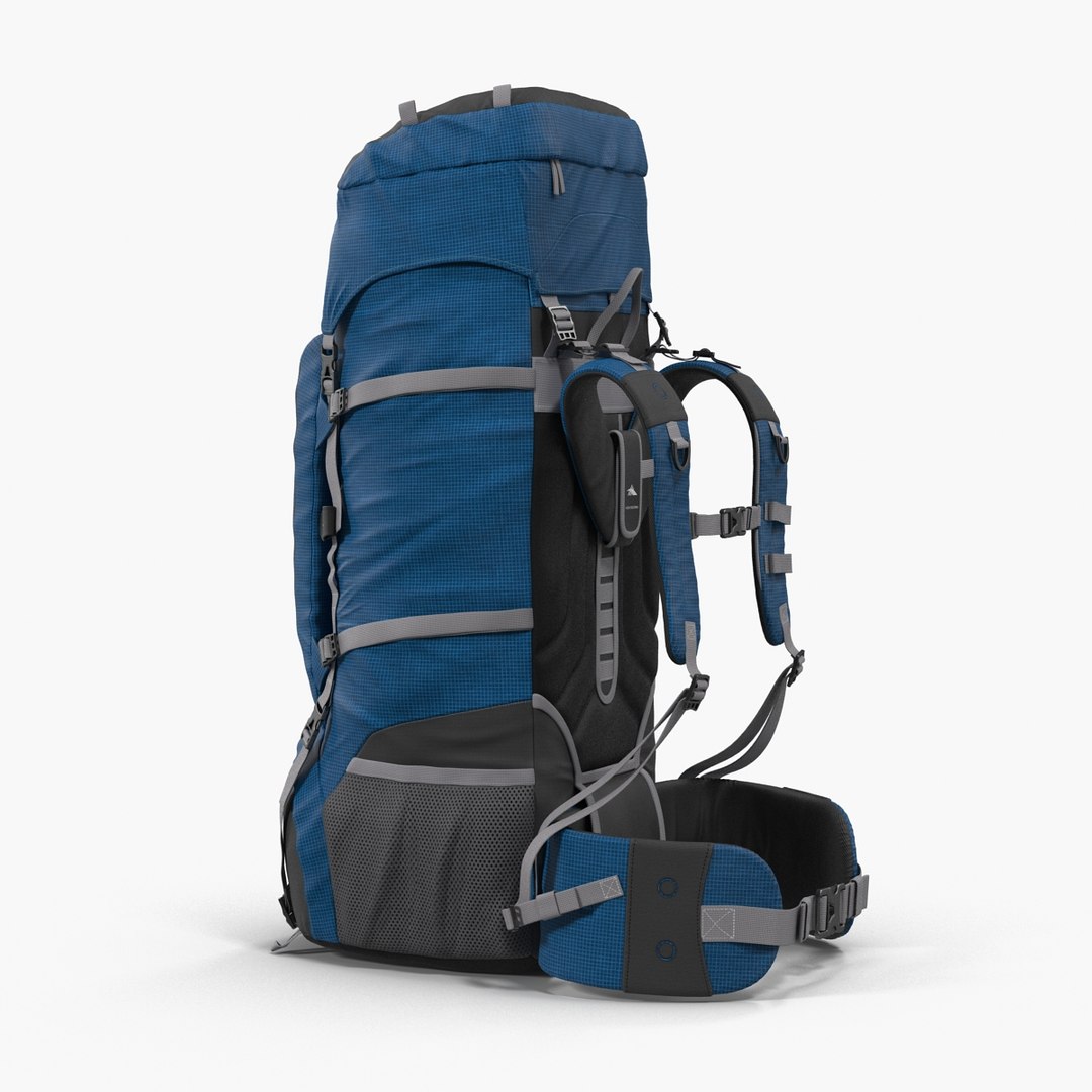 large camping backpack 3d model