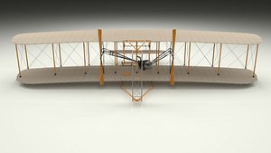 rigged wright flyer 3d model