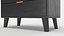 Modern Black Wooden Chest of Drawers with Gold Handles