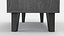Modern Black Wooden Chest of Drawers with Gold Handles