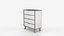 Modern Black Wooden Chest of Drawers with Gold Handles
