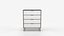 Modern Black Wooden Chest of Drawers with Gold Handles
