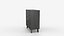 Modern Black Wooden Chest of Drawers with Gold Handles