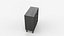 Modern Black Wooden Chest of Drawers with Gold Handles