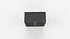 Modern Black Wooden Chest of Drawers with Gold Handles