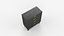 Modern Black Wooden Chest of Drawers with Gold Handles