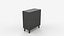 Modern Black Wooden Chest of Drawers with Gold Handles