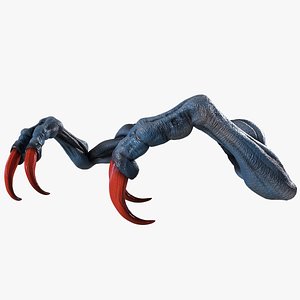 Red Clawed Monster Arms 3D model
