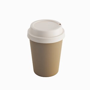 Plastic Coffee Cup 02 3D model