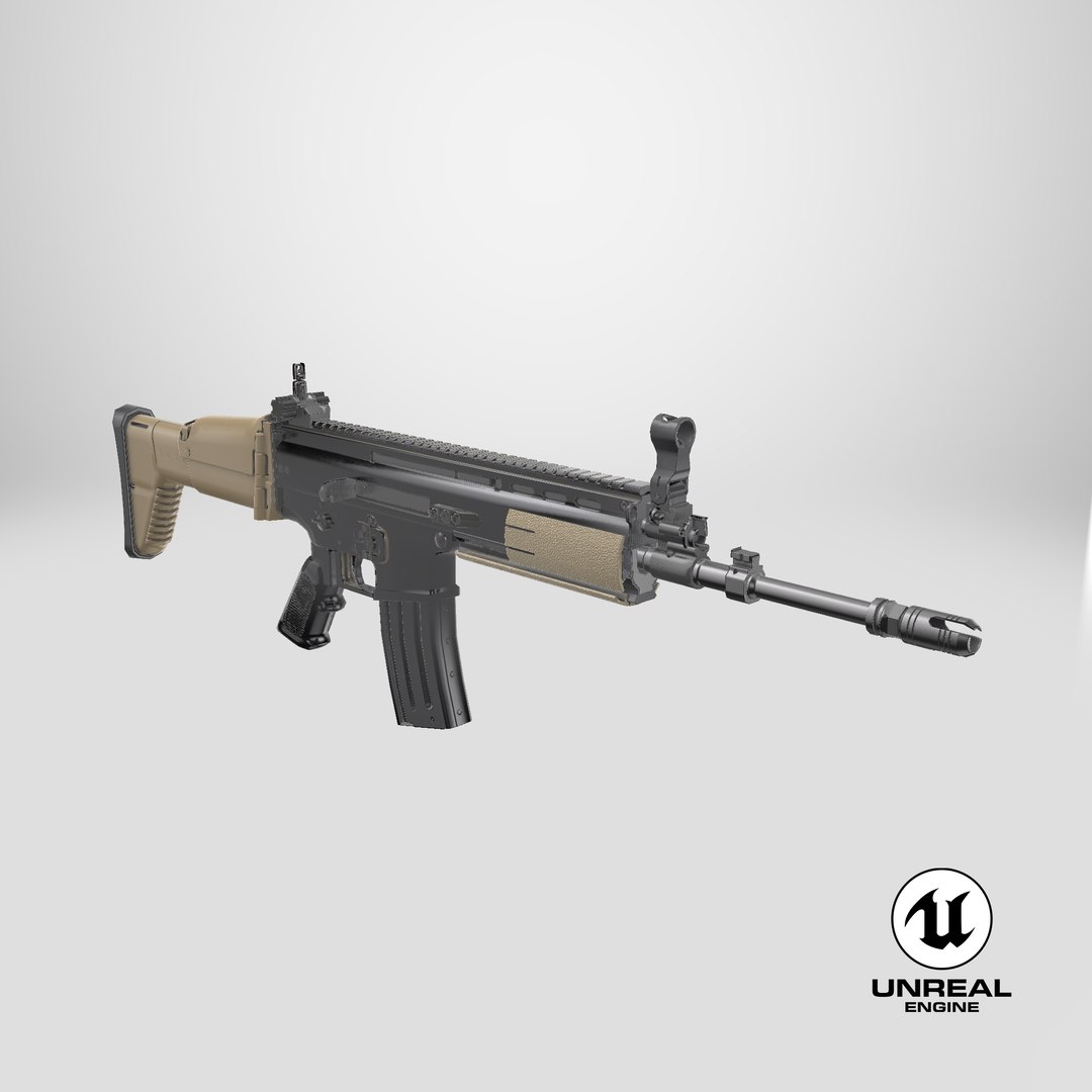 3D model FN SCAR Assault Rifle Desert Color https://p.turbosquid.com/ts-thumb/gG/UbyhOX/Mp/stemcell_unreal_render/png/1711968409/1920x1080/fit_q87/b624d198698a6b6173ba7cee3204c7d54418ab2a/stemcell_unreal_render.jpg