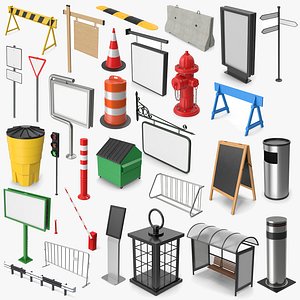 Street Elements Collection 3D model