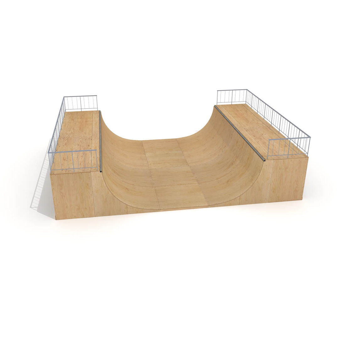 3d skate ramp - half pipe model