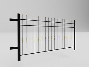 picket fence wrought iron 3d max