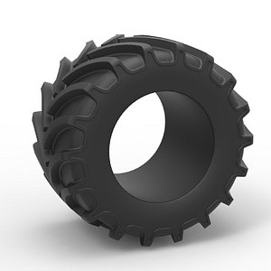 3D Diecast Tractor tire 14 Scale 1 to 25